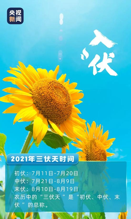 今日夏至2023年哪天入伏三伏共多少天时间表来了