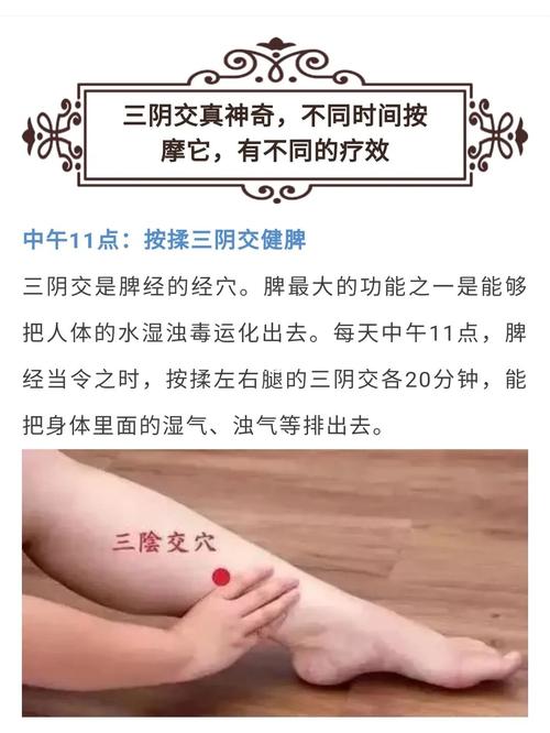 三阴交穴位位置图_三阴交穴的功效与作用_按摩手法