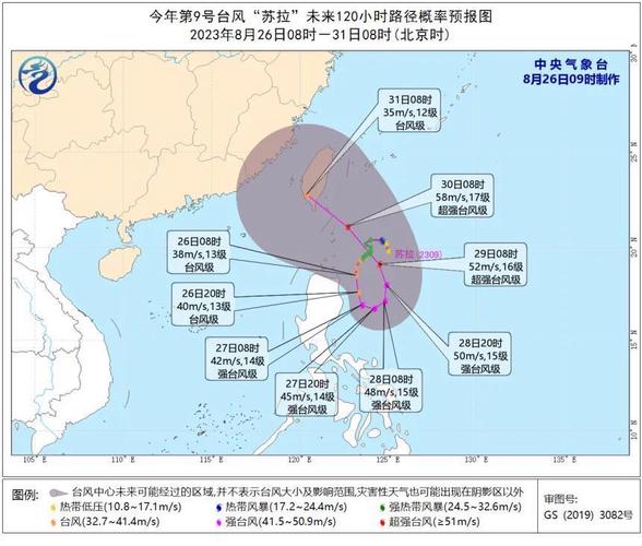 来了 第9号台风“苏拉”指向华东沿海