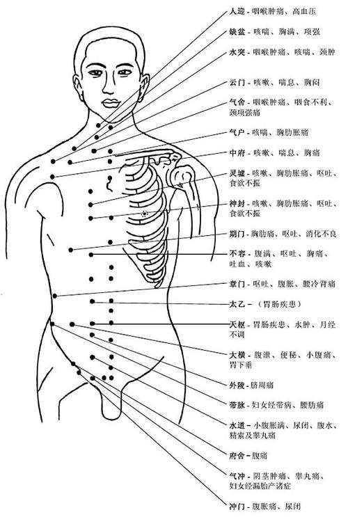 穴位按摩图_人体按摩准确位置图和作用