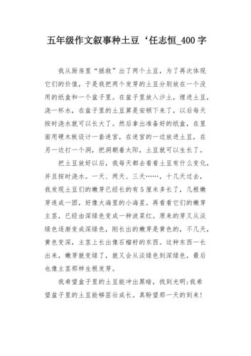 我爱土豆_我爱土豆作文400字