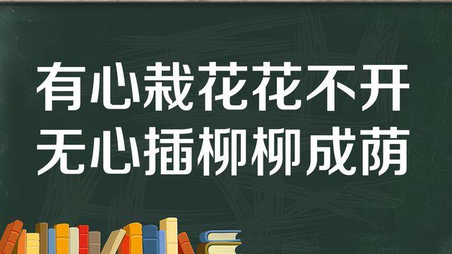 有心栽花花_有心栽花花不开 无心插柳柳成荫什么意思