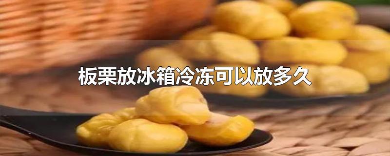 栗子的保存方法_栗子的保存方法可以用冰箱冷冻吗