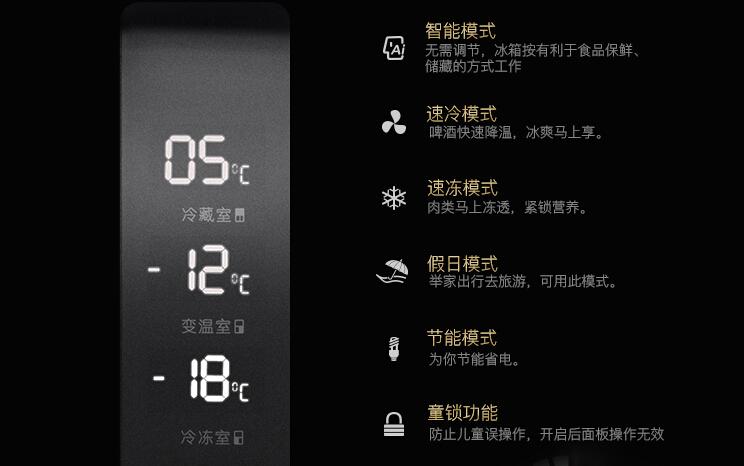 容声冰箱温度调节_容声冰箱温度调节面板怎么调