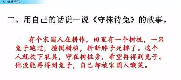 守株待兔告诉我们的道理是什么_守株待兔告诉我们的道理是什么简写