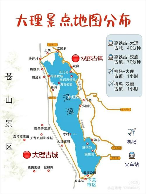 云南大理旅游景点_云南大理旅游景点地图