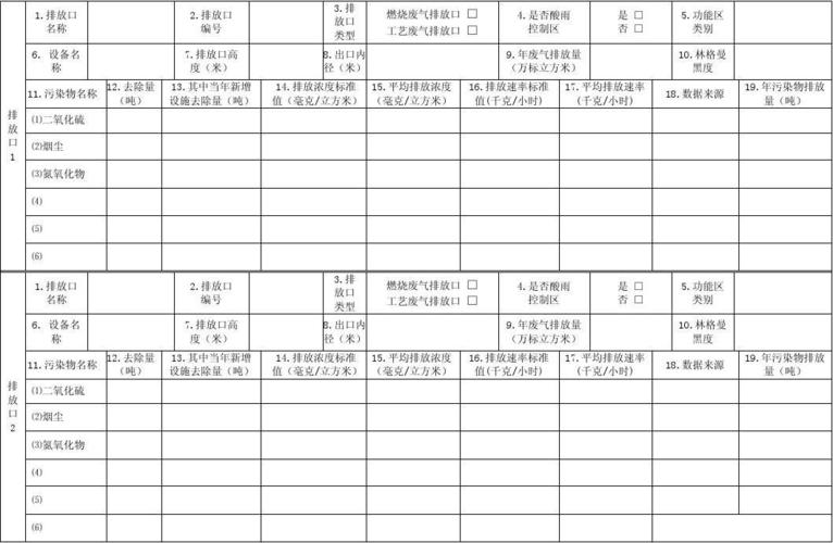 排放污染物申报登记统计表_排放污染物申报登记统计表怎么填