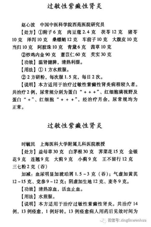 过敏性紫癜中医治疗_过敏性紫癜中医治疗方案