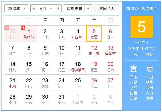 2020年立夏是几月几号几点_