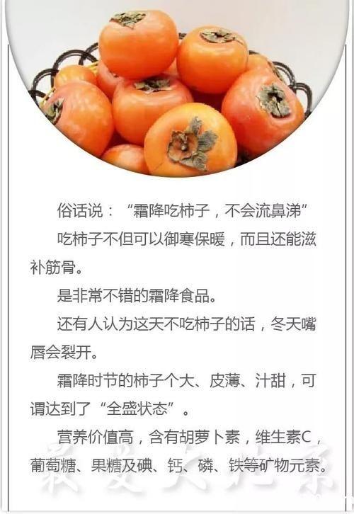 关于柿子不能和什么同吃的信息